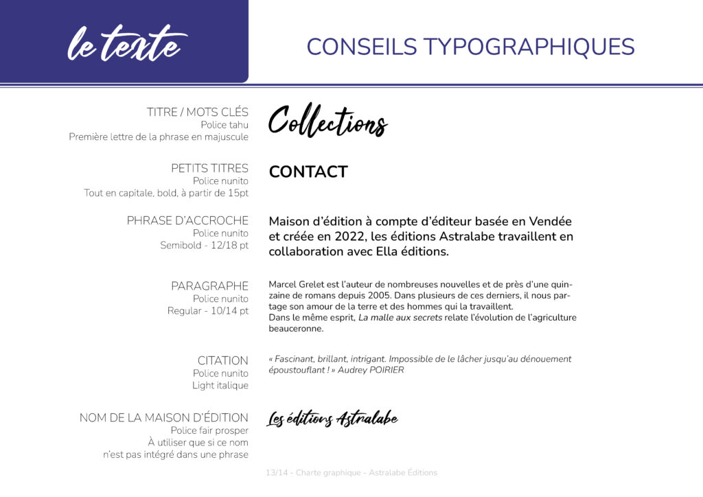 Choix typographiques