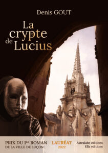 Couverture de livre roman auriane durand graphiste graphisme édition la crypte de lucius denis gout