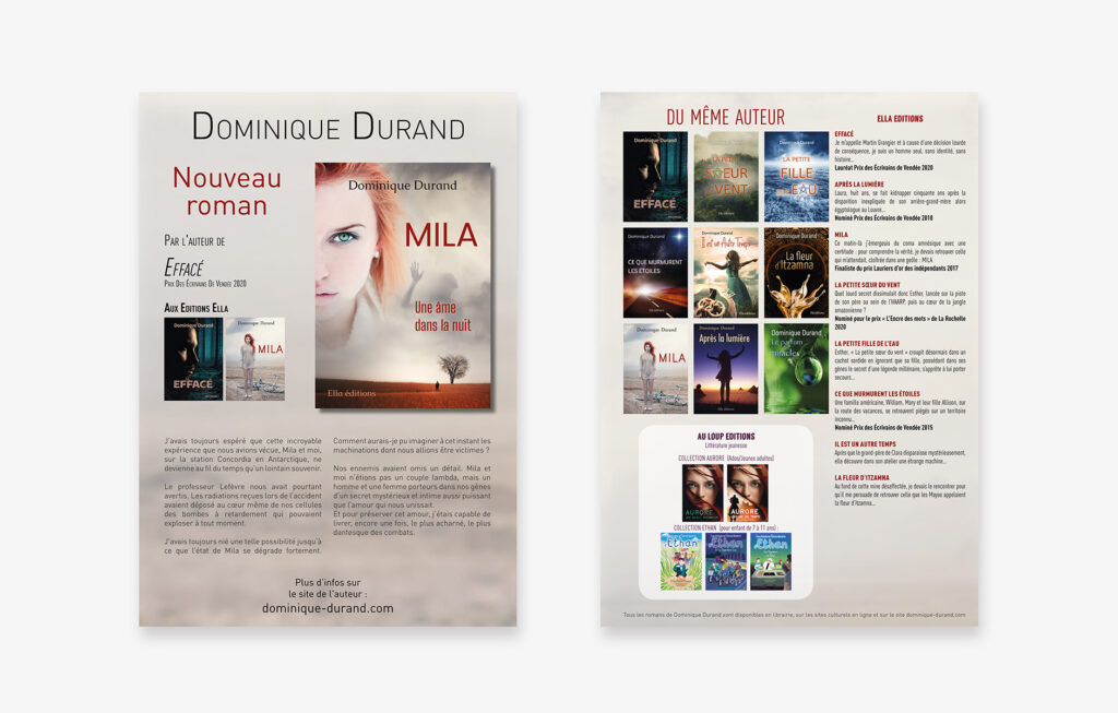 promotion du livre graphisme flyer