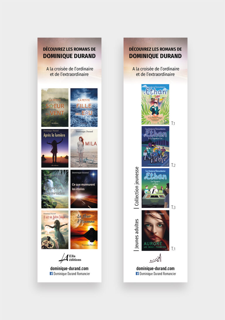 promotion du livre graphisme marque page