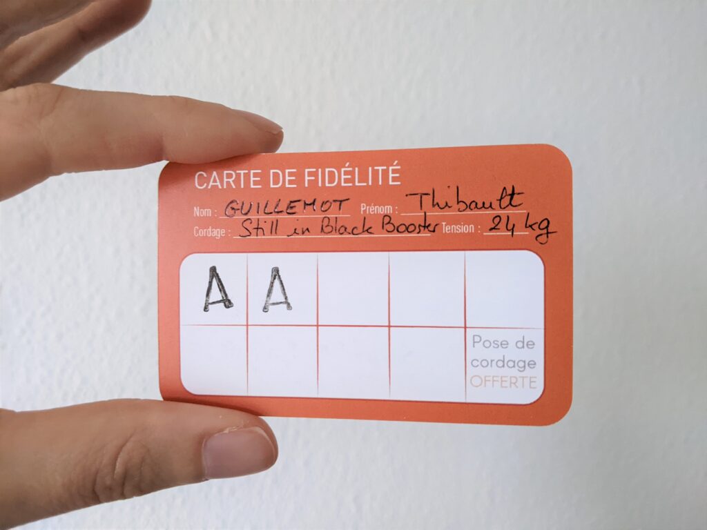 Carte de fidélité