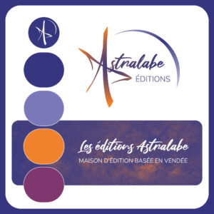 réalisation de l'identité visuelle d'une maison d'édition logo couleur vendée space fantasy fantastique