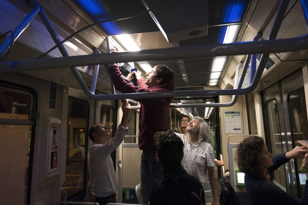 D'encre est la nuit tramways nantes semitan collectif 3h du soir auriane durand iokanaan vidéo participatif vision projection installation artistique