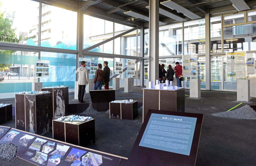 Exposition Architectures habitées de l'Ile de Nantes. Ecole Nationale Supérieure d'Architecture de Nantes auriane durand