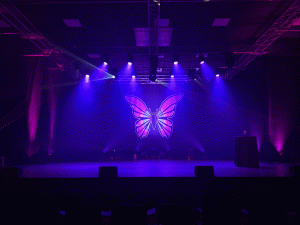 scénographie lumière uv syndrome du papillon élodie poux humour auriane durand