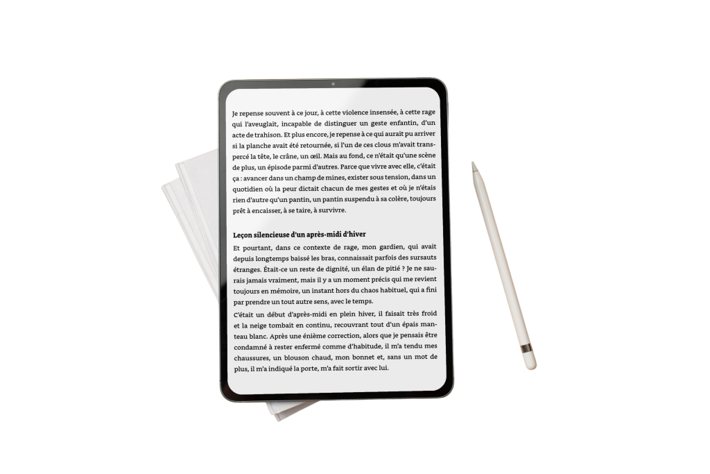 mise en page liseuse ebook kindle kdp